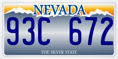 NV license plate 93C672