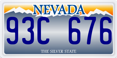 NV license plate 93C676