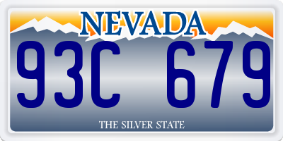 NV license plate 93C679