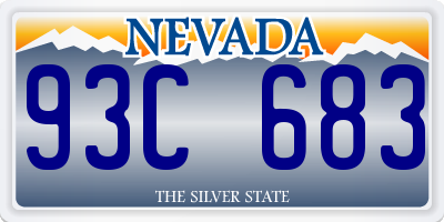 NV license plate 93C683