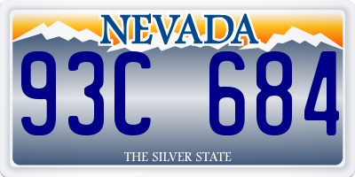 NV license plate 93C684