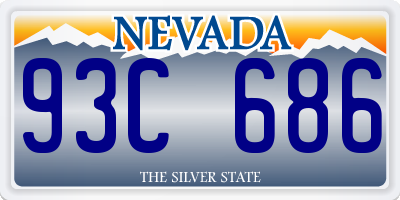 NV license plate 93C686