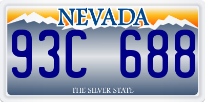 NV license plate 93C688