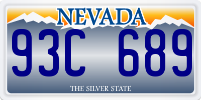 NV license plate 93C689