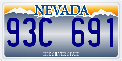 NV license plate 93C691