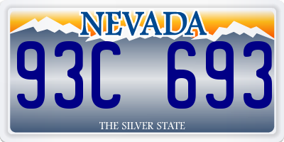 NV license plate 93C693