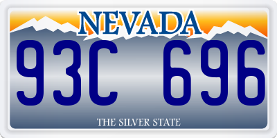 NV license plate 93C696