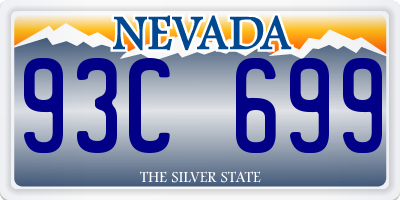 NV license plate 93C699