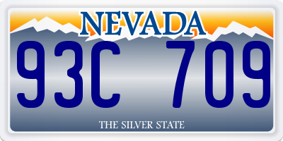 NV license plate 93C709