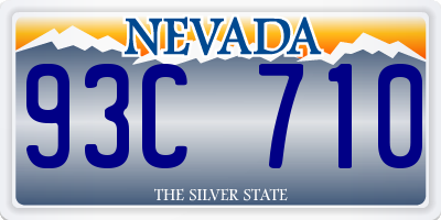 NV license plate 93C710