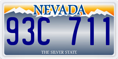 NV license plate 93C711