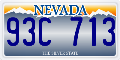 NV license plate 93C713