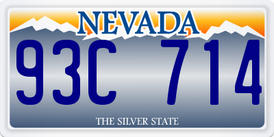 NV license plate 93C714