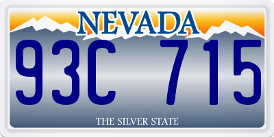 NV license plate 93C715