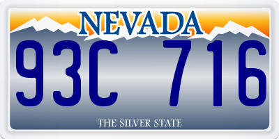 NV license plate 93C716