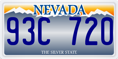 NV license plate 93C720