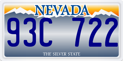 NV license plate 93C722