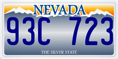 NV license plate 93C723