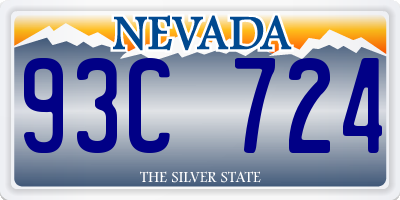 NV license plate 93C724