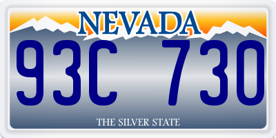 NV license plate 93C730