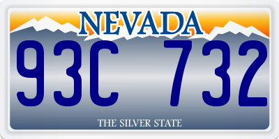 NV license plate 93C732