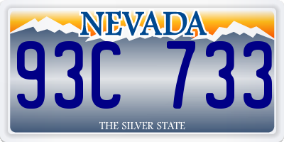 NV license plate 93C733