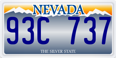 NV license plate 93C737