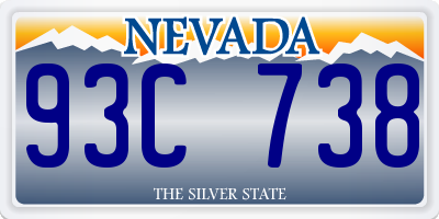 NV license plate 93C738