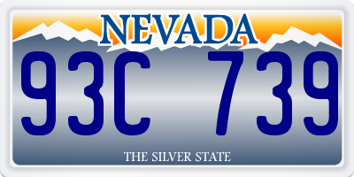 NV license plate 93C739