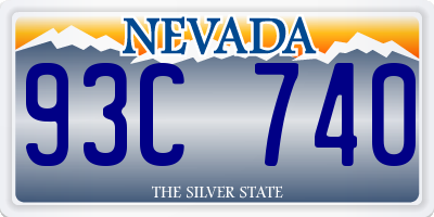 NV license plate 93C740