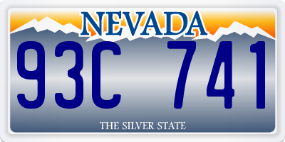 NV license plate 93C741