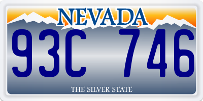 NV license plate 93C746