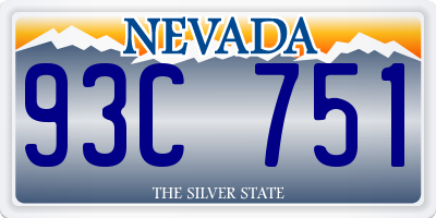 NV license plate 93C751