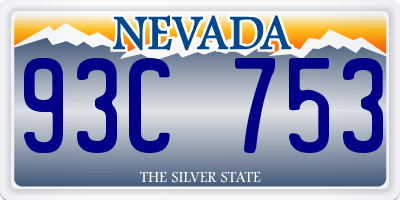 NV license plate 93C753