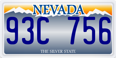 NV license plate 93C756