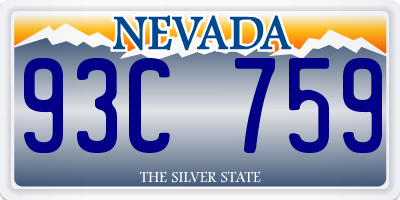 NV license plate 93C759