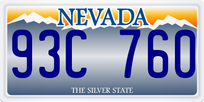 NV license plate 93C760