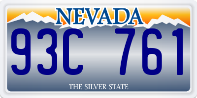 NV license plate 93C761