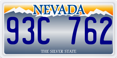 NV license plate 93C762