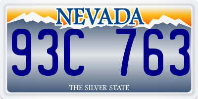 NV license plate 93C763