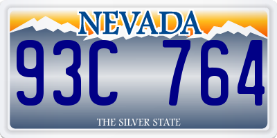 NV license plate 93C764