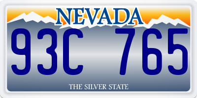 NV license plate 93C765