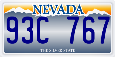 NV license plate 93C767