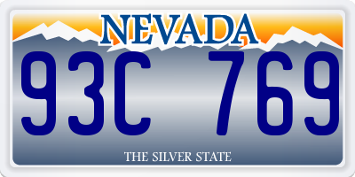 NV license plate 93C769