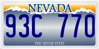 NV license plate 93C770