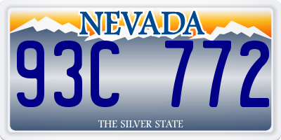 NV license plate 93C772