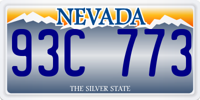 NV license plate 93C773