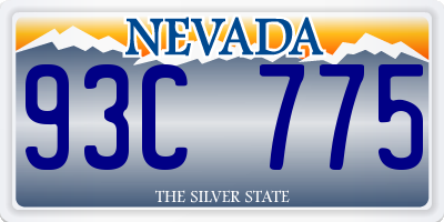 NV license plate 93C775