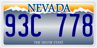 NV license plate 93C778