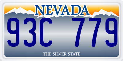 NV license plate 93C779